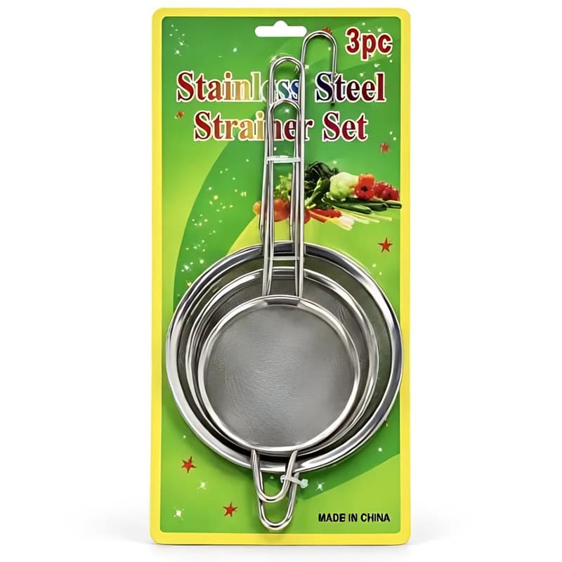 Stainless Steel Strainer Set, 3 Piece