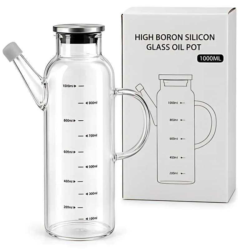 1000ml Silicone Glass Oil Pot