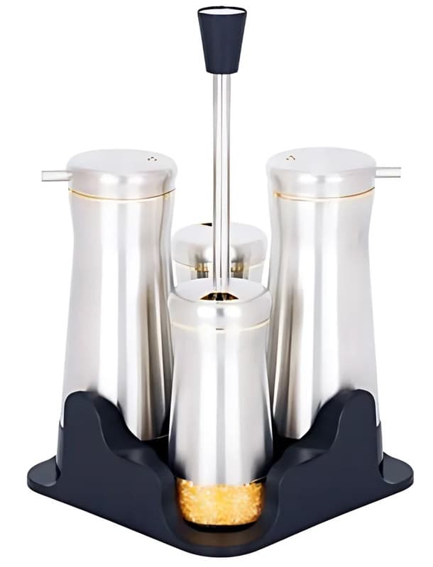 Stainless Spice Shaker Set, 3 Piece