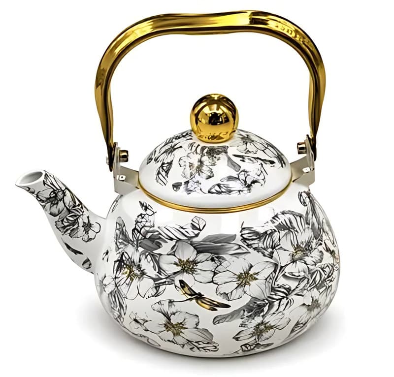 Pear Teapot, Dragonfly Print