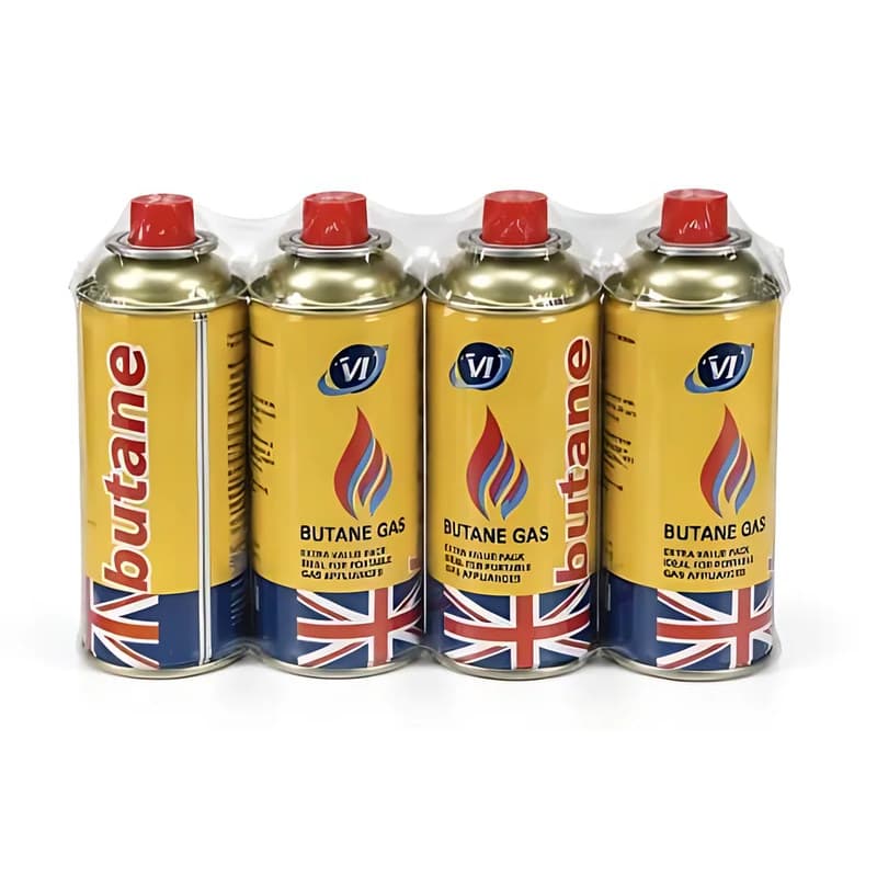 Butane Gas Canisters, 4 Pack