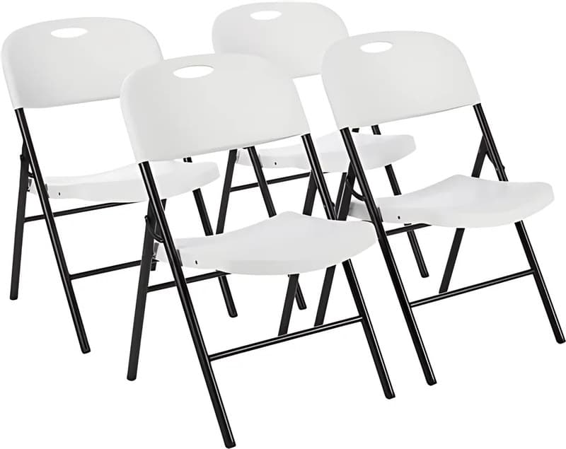 Plastic Folding Chair, White