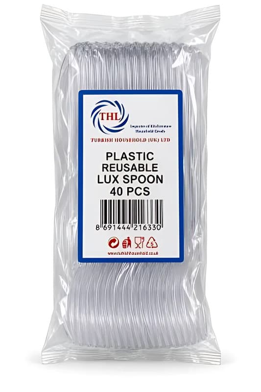 Plastic Lux Spoons, 40 Pack