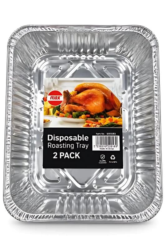 Disposable Foil Roasting Tray, 2 Pack