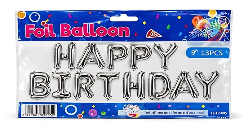 Happy Birthday Foil Letter Balloons
