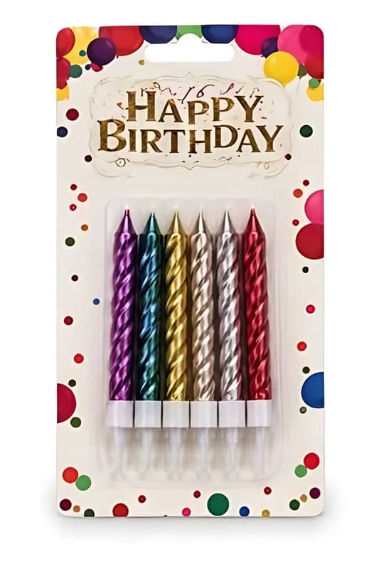Birthday Candles, 12 on Card