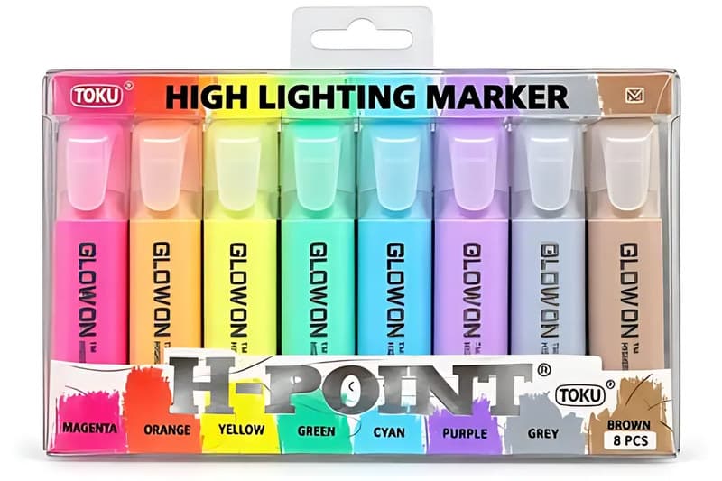 Toku Glowon Pastel Highlighters