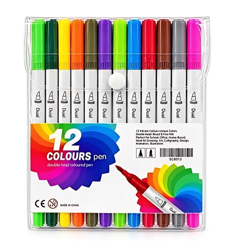Dual-Tip Colouring Pens