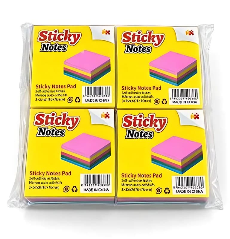Sticky Notes Pads, 4 Pack