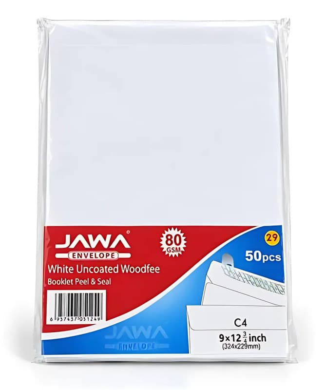 Jawa C4 White Peel & Seal Envelopes