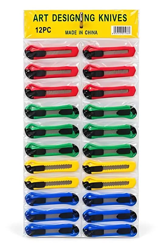 Snap-Off Craft Knives, 12 on Card