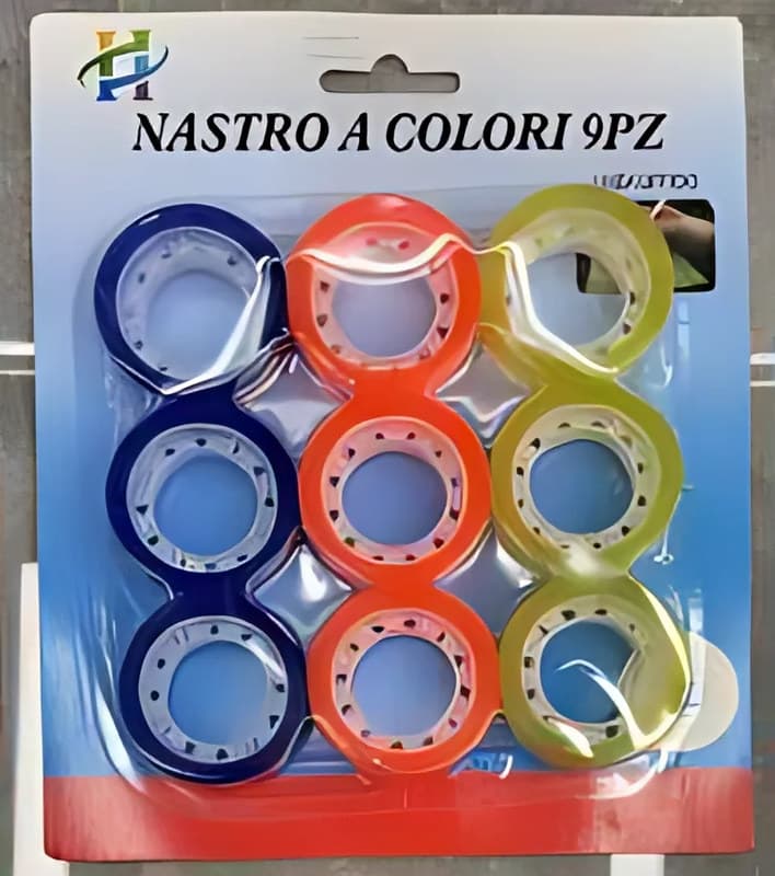 Stationery Tape, 9 Rolls on Card