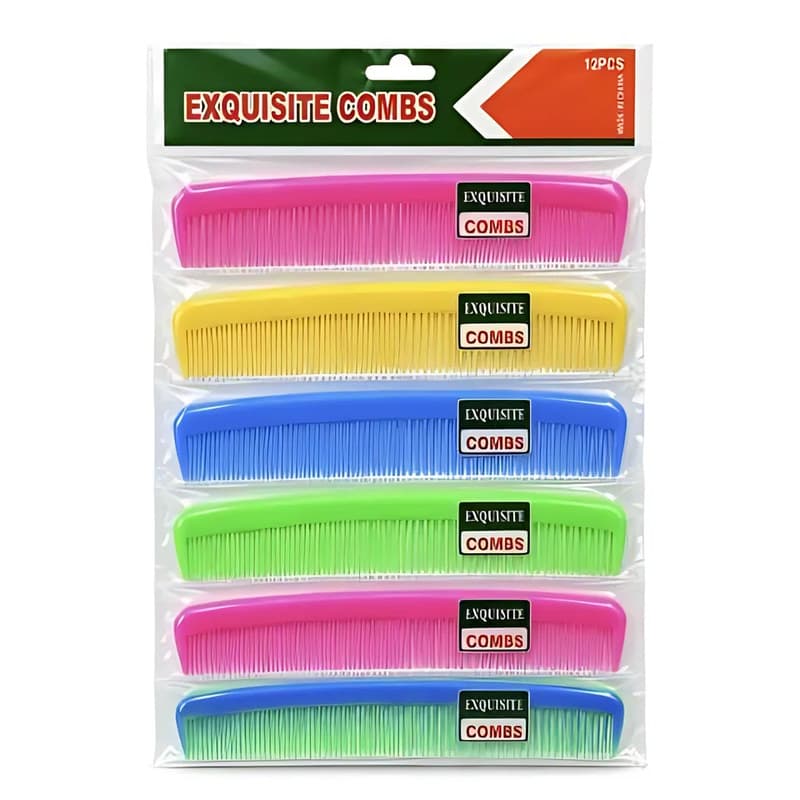 Plastic Combs, 12 Pack
