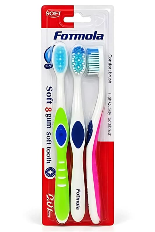 Fotmola Soft Toothbrushes, 3 Pack
