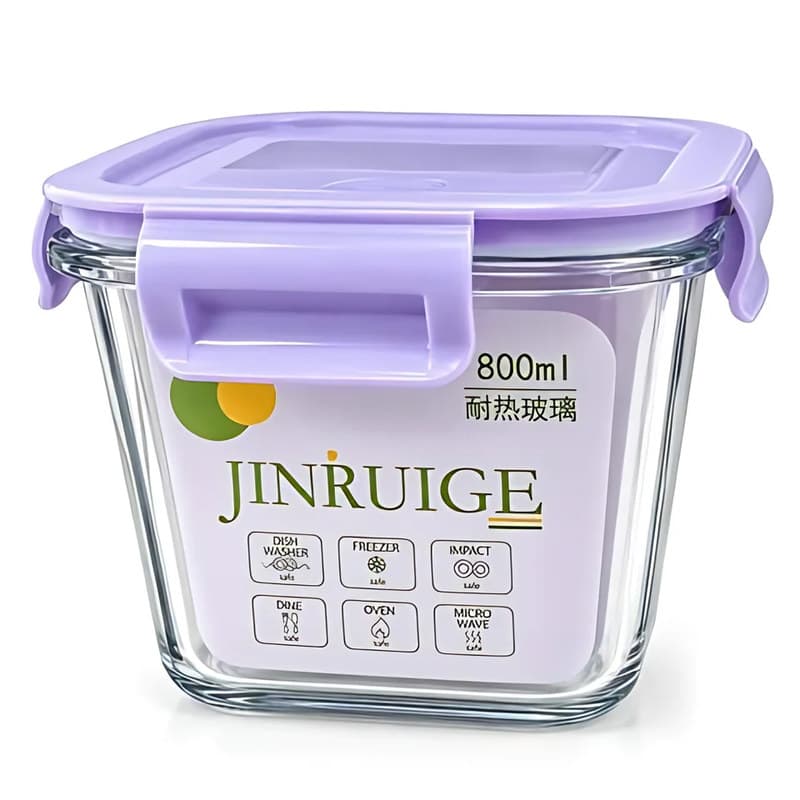 Jinruige Square Glass Food Container