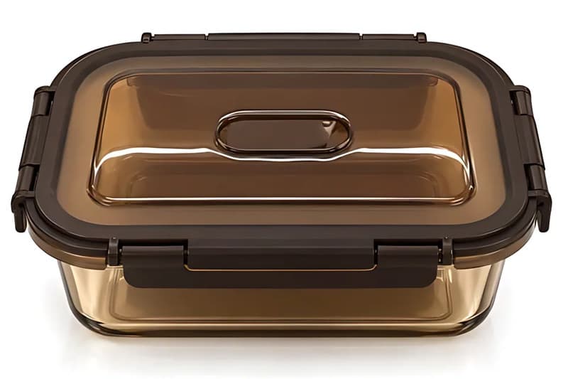 Amber Glass Food Container