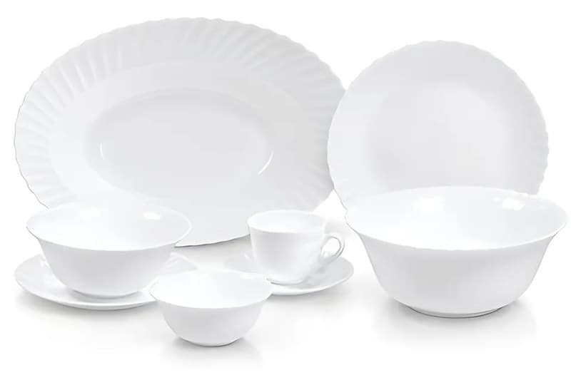 Round Glass Dinner Set, 40 Piece