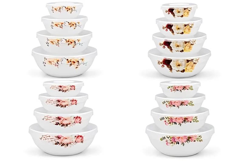 Glass Deep Bowl Set, 4 Piece