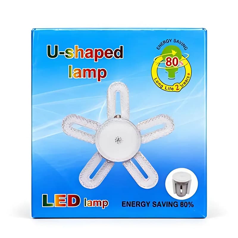 U-Shaped LED Lamp, 5 Blade