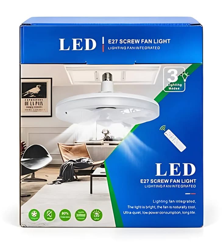 LED E27 Screw Fan Light
