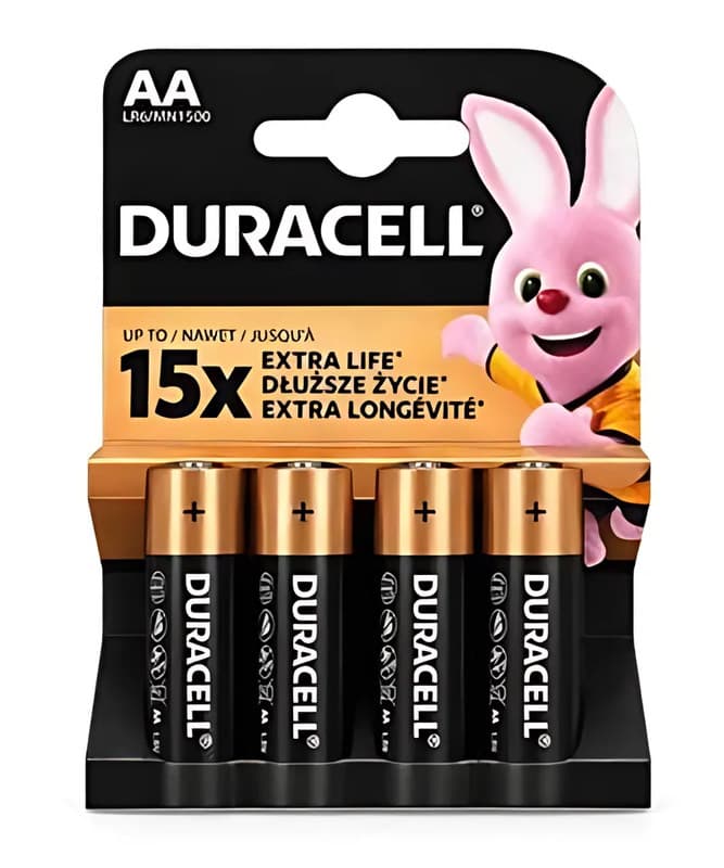 Duracell AA Batteries, 4 Pack