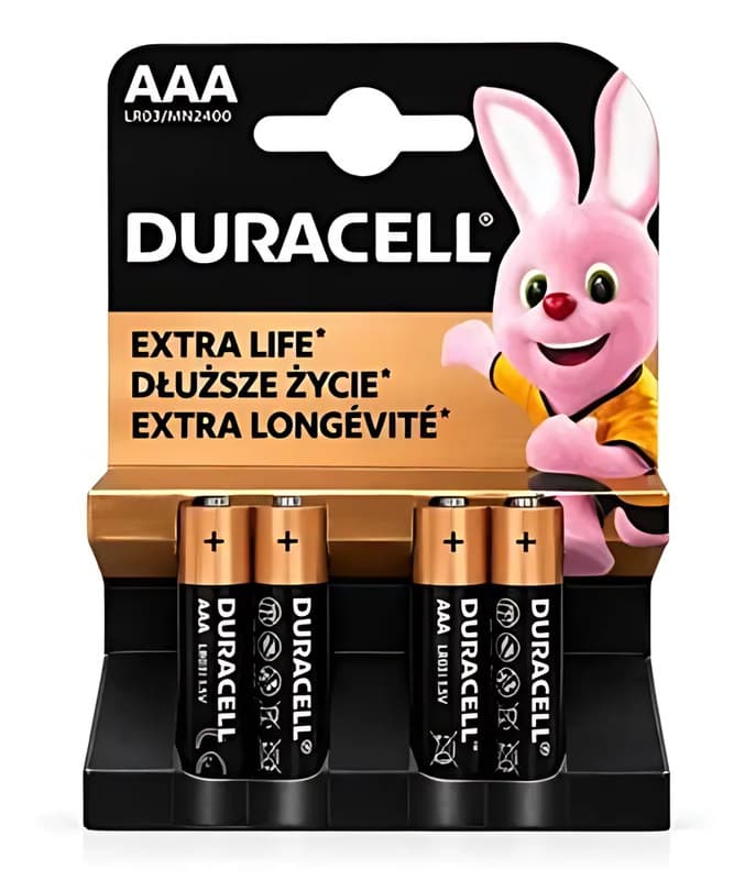 Duracell AAA Batteries, 4 Pack