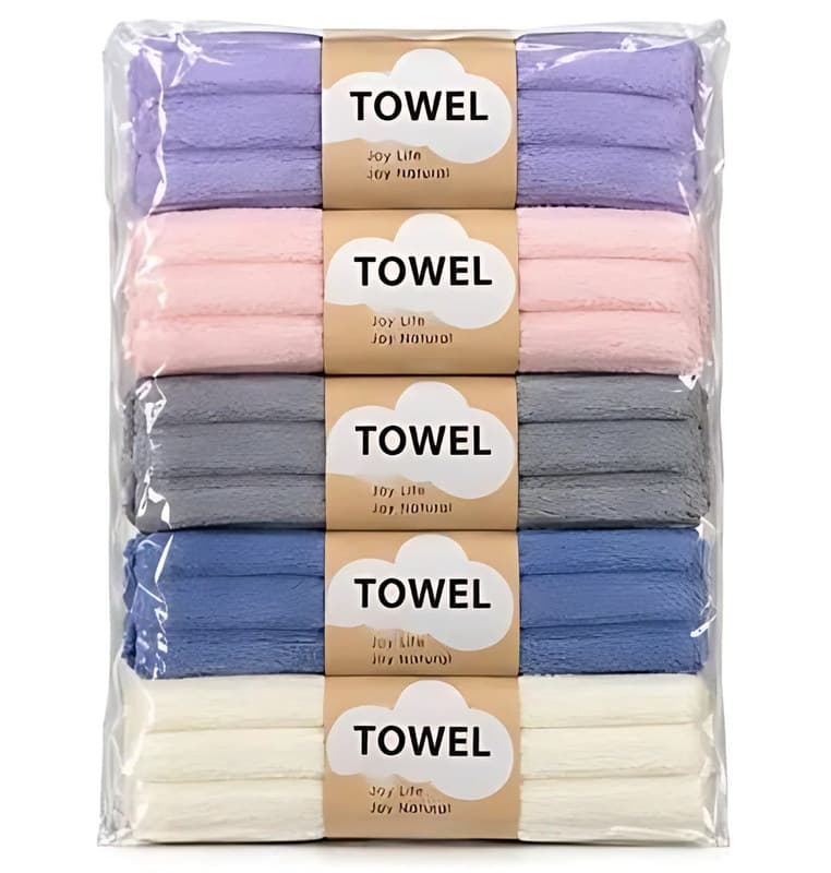Five Plus Cotton Face Towels, 5 Pack