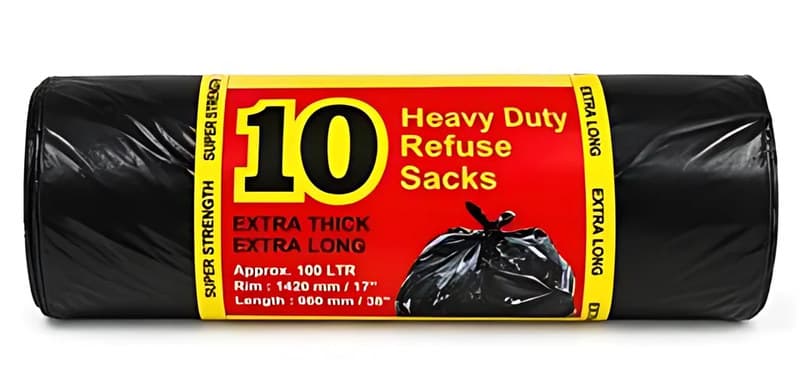 Heavy Duty Refuse Sacks, 10 Pack