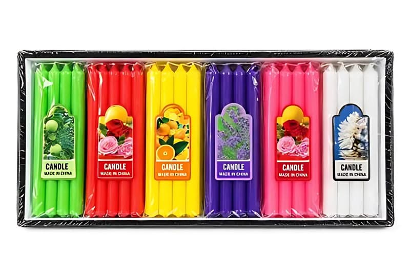 Scented Stick Candles, 6 Pack