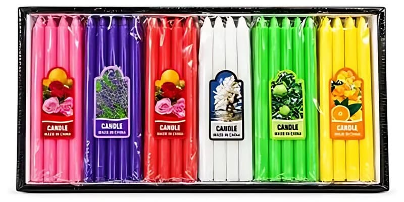 Scented Stick Candles, 6 Pack