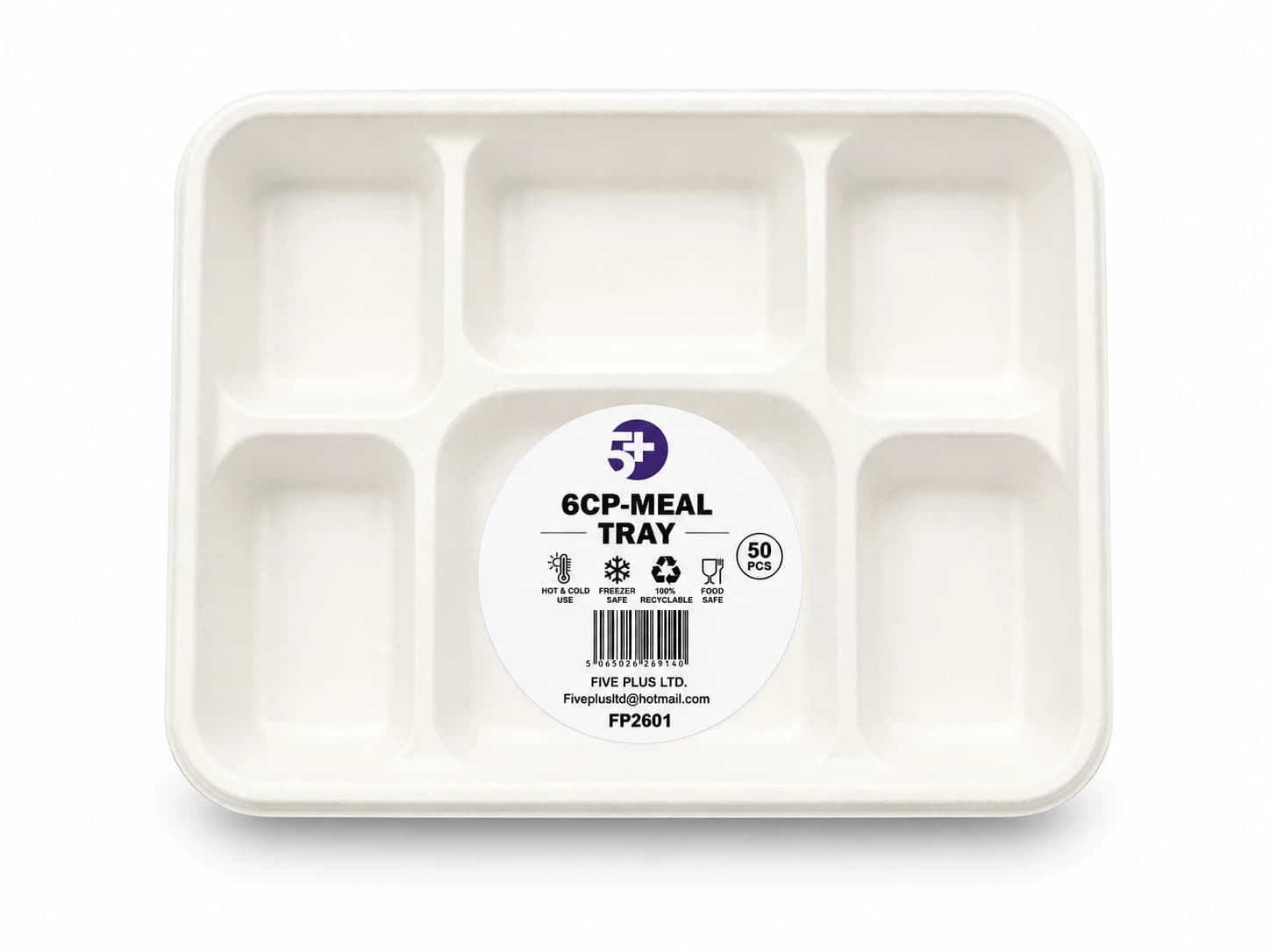 6 Compartment Meal Tray