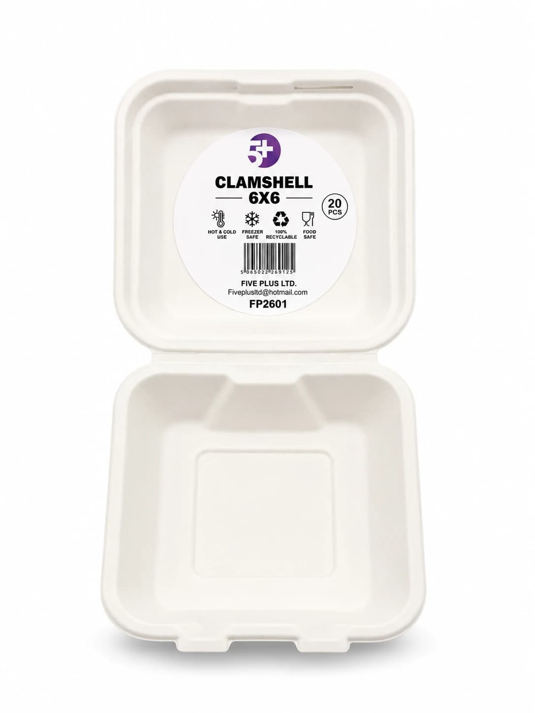 Clamshell 6 x 6"